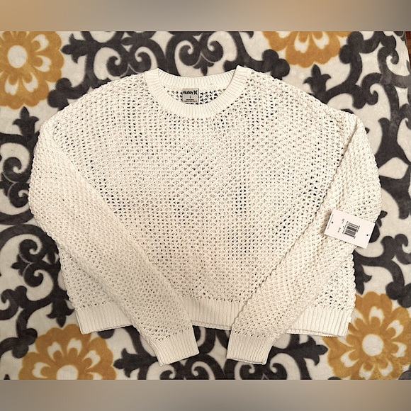 NWT~Hurley Cropped Knit Sweater - Picture 1 of 7